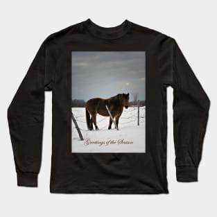 Horse in Winter. Long Sleeve T-Shirt